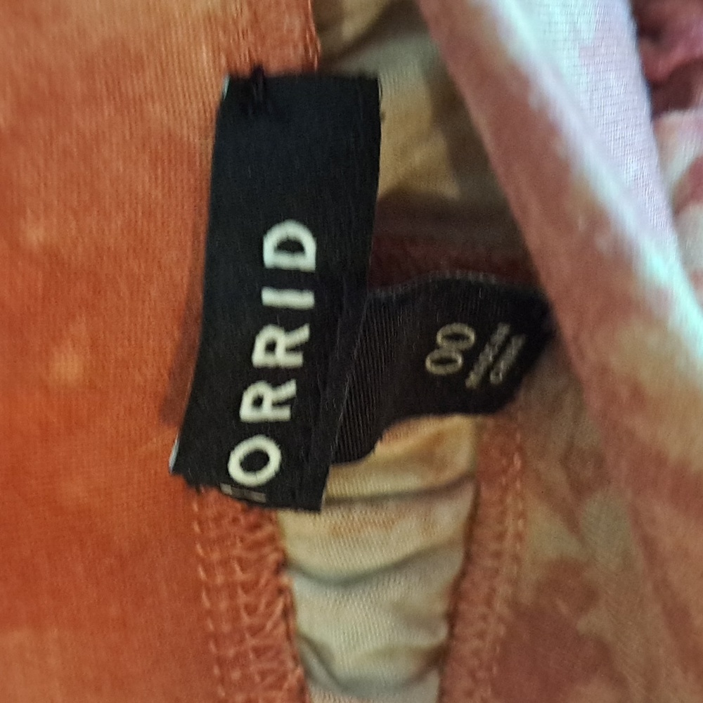 Torrid Woman's Size 00 Rust Color Tye Dye Button … - image 5